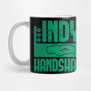 Green Indy Handshake Logo Mug